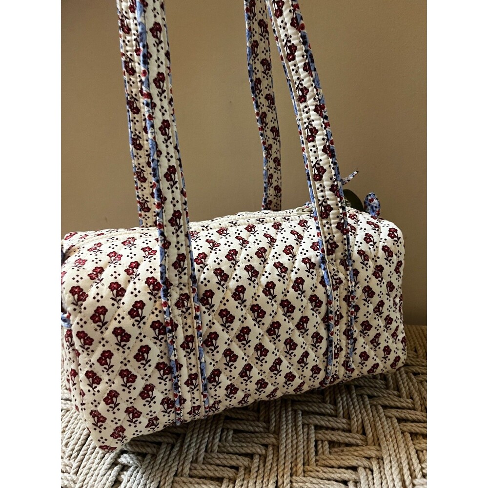 Vera Bradley 100 Handbag Shoulder Bag Purse Rachel Ditsy Ivory Floral NWT - Picture 2 of 5